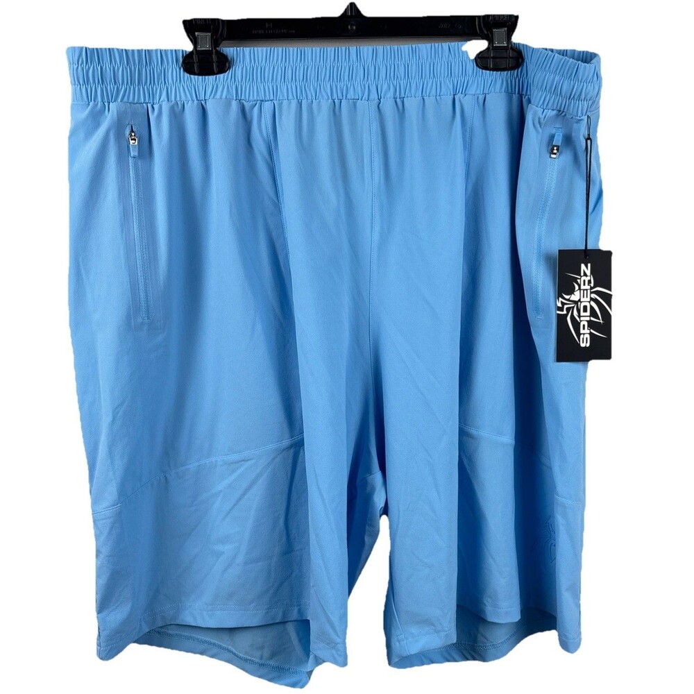 New With Tags Spiderz Men’s Game Shorts Blue Athletic Size 4XL NWT Golf